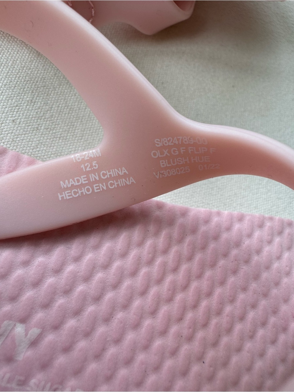 Old Navy Pink Flip Flop Sandals w/ Back Strap | Size 18–24M | NEW - Picture 5 of 5